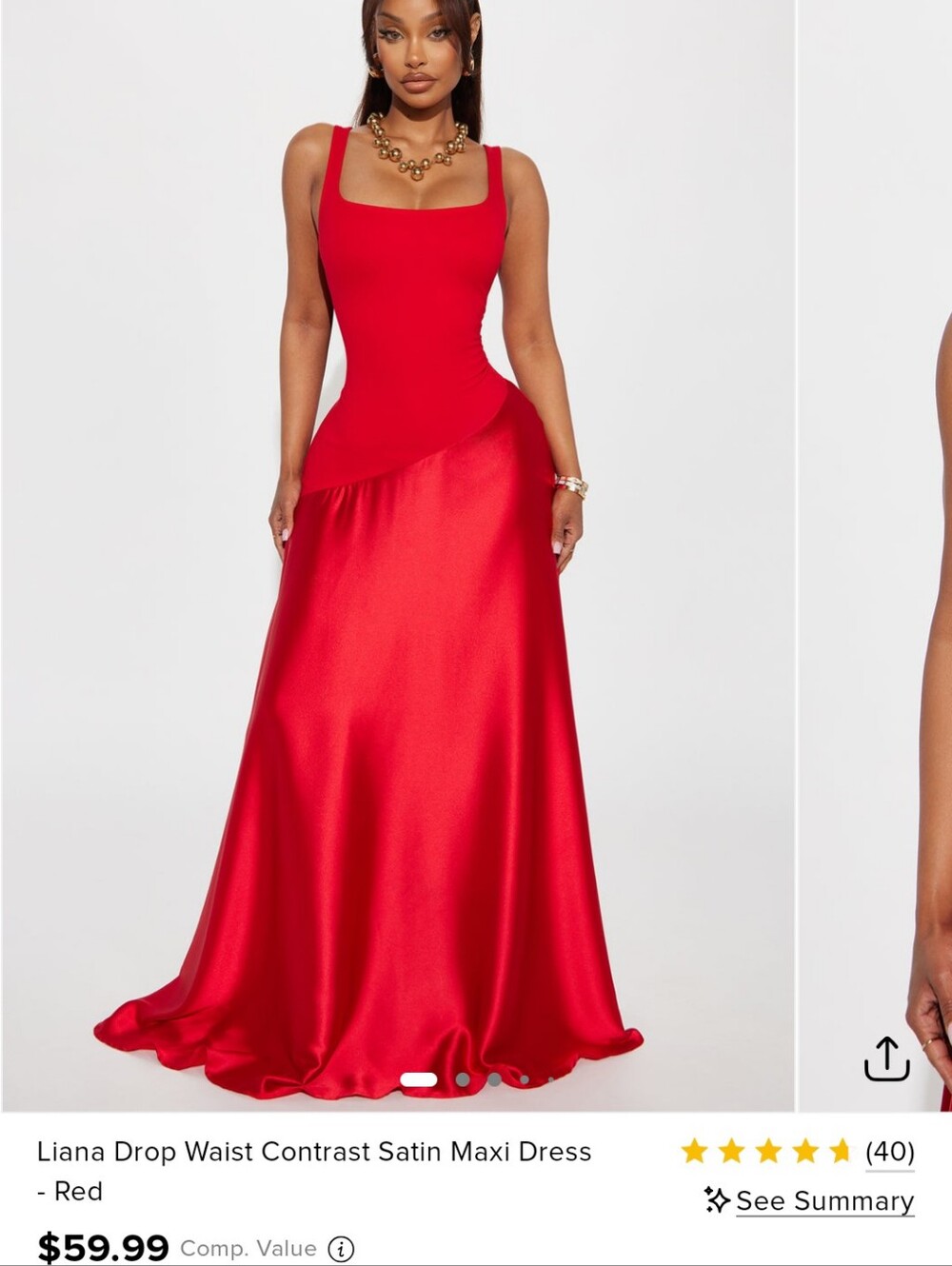 Asymmetrical Red Evening Dress for Women Fashion Nova